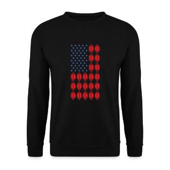 Sport Us Flag Flag Football - Sweat-shirt Unisexe - noir - Devant - Alina (178cm) & Michal (187cm)