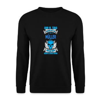 MÜLLER - Unisex Pullover - Schwarz - Vorne - Alina (178cm) & Michal (187cm)