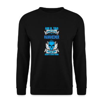 MANNHEIMER - Unisex Pullover - Schwarz - Vorne - Alina (178cm) & Michal (187cm)