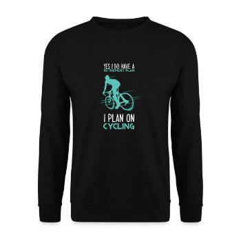 Yes I Do Have A Retirement Plan I Plan On Cycling - Unisex Sweatshirt - black - Front - Alina (178cm) & Michal (187cm)