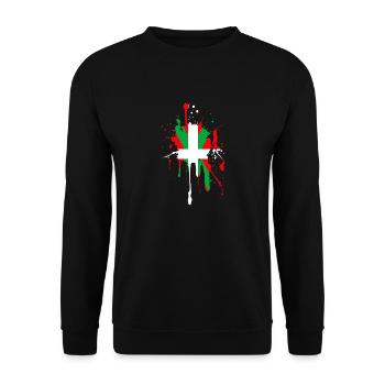 euskal herria design 8 - Unisex Sweatshirt - black - Front - Alina (178cm) & Michal (187cm)