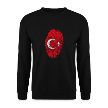 Dinde d'empreintes digitales - Sweat-shirt Unisexe - noir - Devant - Alina (178cm) & Michal (187cm)