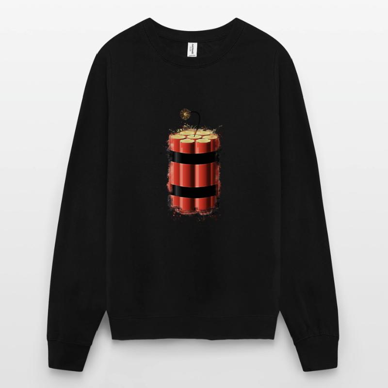 Bomb dynamite bright glowing Unisex Sweatshirt