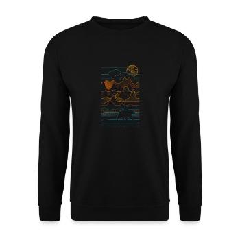 Ours vibe - Sweat-shirt Unisexe - noir - Devant - Alina (178cm) & Michal (187cm)