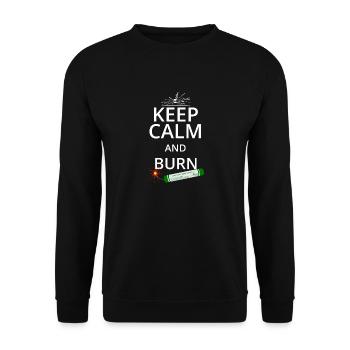 Les feux d'artifice du Nouvel An Pyro Keep Calm - Sweat-shirt Unisexe - noir - Devant - Alina (178cm) & Michal (187cm)