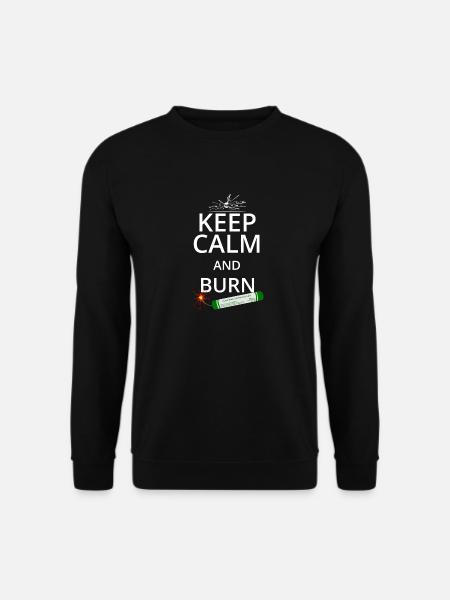 Pyro Silvester Feuerwerk Keep Calm - Unisex Pullover - Schwarz