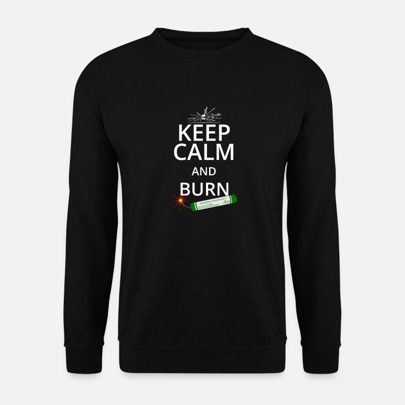 Pyro Silvester Feuerwerk Keep Calm - Unisex Pullover - Schwarz