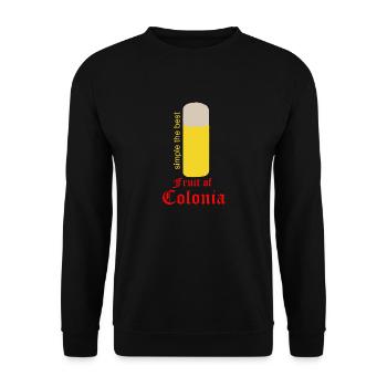 Fruit of Colonia - Unisex Pullover - Schwarz - Vorne - Alina (178cm) & Michal (187cm)