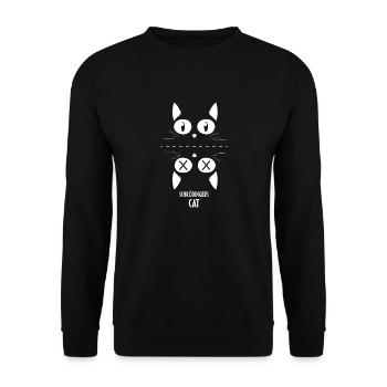 Schrödinger's Cat Icons - Unisex Pullover - Schwarz - Vorne - Alina (178cm) & Michal (187cm)