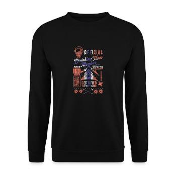 Norway Drinking Team T Shirt - Unisex Sweatshirt - black - Front - Alina (178cm) & Michal (187cm)