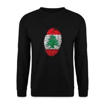 fingerprint i love wurzeln libanon lebanon - Unisex Pullover - Schwarz - Vorne - Alina (178cm) & Michal (187cm)