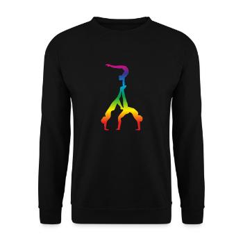 Acrobatics, Gymnastics - Unisex Sweatshirt - black - Front - Alina (178cm) & Michal (187cm)