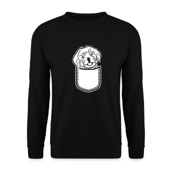 Havanese - Unisex Sweatshirt - black - Front - Alina (178cm) & Michal (187cm)