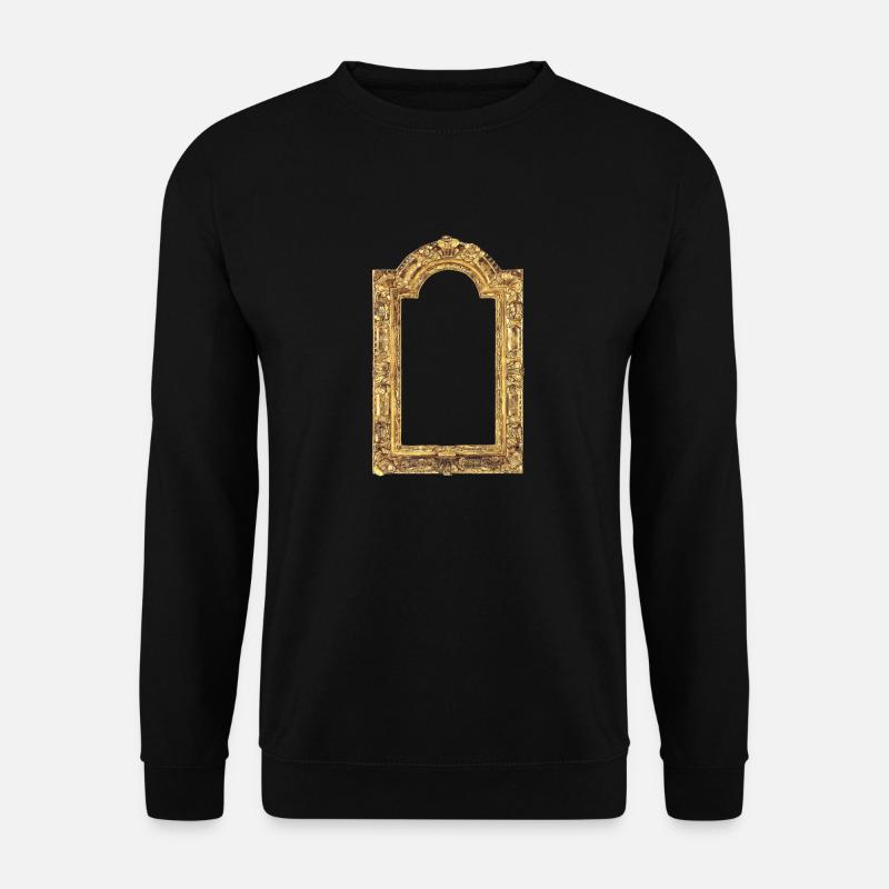 🖼️ Goldener Bilderrahmen - Unisex Pullover - Schwarz
