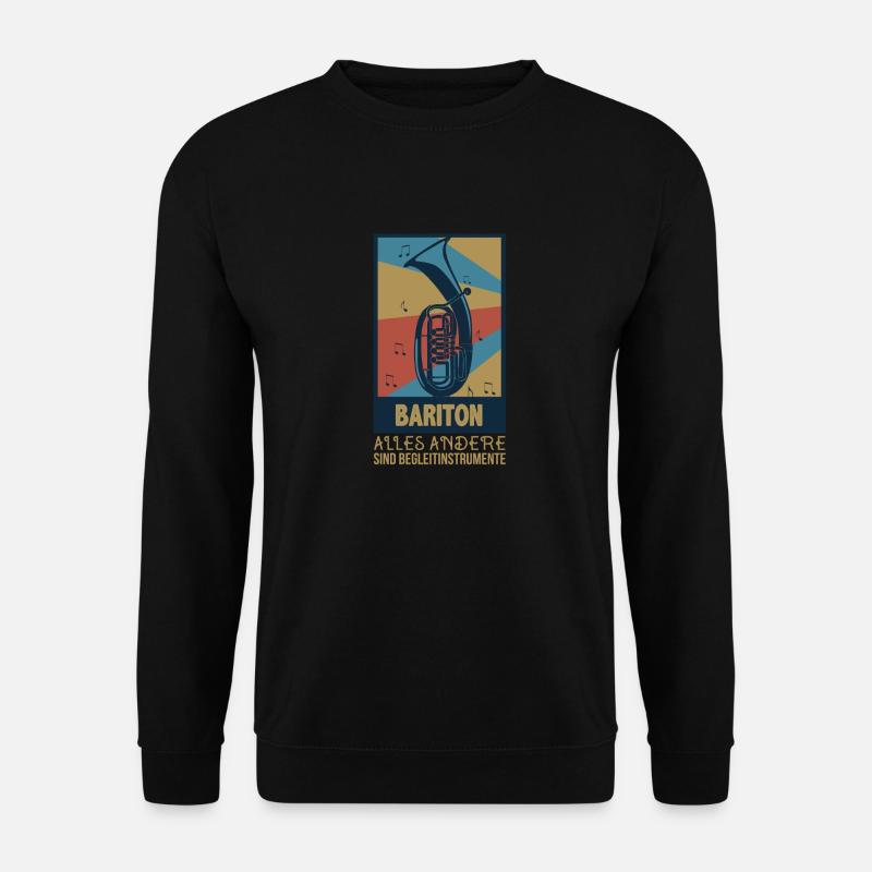 Vintage Bariton Musiker Blasmusiker Baritonist - Unisex Pullover - Schwarz