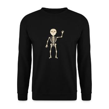 squelette - Sweat-shirt Unisexe - noir - Devant - Alina (178cm) & Michal (187cm)