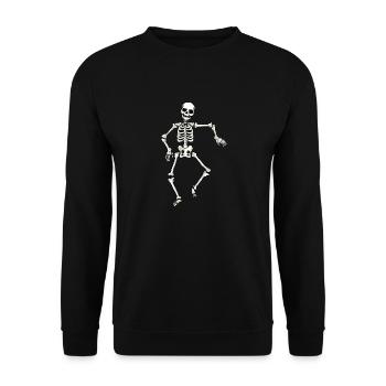 squelette - Sweat-shirt Unisexe - noir - Devant - Alina (178cm) & Michal (187cm)