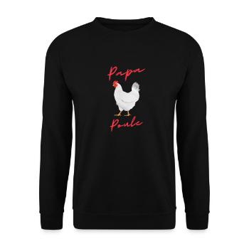 papa poule - Sweat-shirt Unisexe - noir - Devant - Alina (178cm) & Michal (187cm)