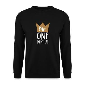 M. One Derful - Sweat-shirt Unisexe - noir - Devant - Alina (178cm) & Michal (187cm)