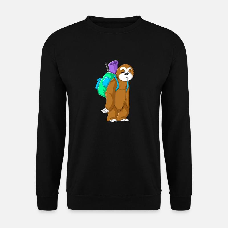 sloth camping - Unisex Sweatshirt - black