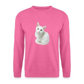 White Cat - Unisex Sweatshirt - pink - Front