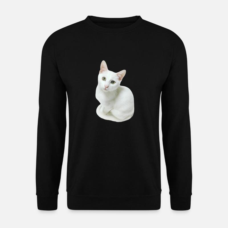 Chat blanc - Sweat-shirt Unisexe - noir
