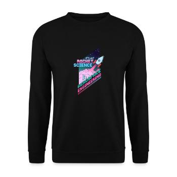 It's not Rocket Science, it's Aerospace - Unisex Sweatshirt - black - Front - Alina (178cm) & Michal (187cm)