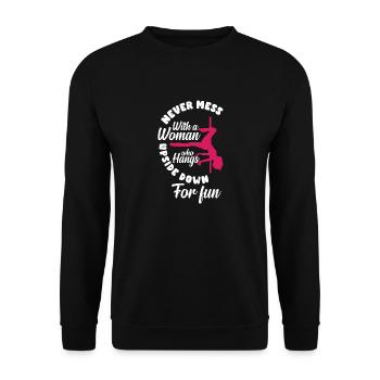 Pole Dance Fitness Coreography Dance Funny Pole - Unisex Pullover - Schwarz - Vorne - Alina (178cm) & Michal (187cm)