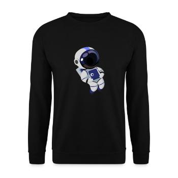 Astronaute - Sweat-shirt Unisexe - noir - Devant - Alina (178cm) & Michal (187cm)