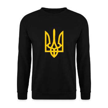 Ukraine - Unisex Pullover - Schwarz - Vorne - Alina (178cm) & Michal (187cm)