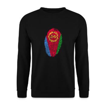 Eritrea - Unisex Pullover - Schwarz - Vorne - Alina (178cm) & Michal (187cm)