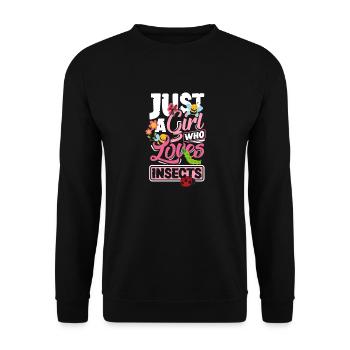 Entomology Entomologist Bugs Just A Girl Who - Unisex Pullover - Schwarz - Vorne - Alina (178cm) & Michal (187cm)