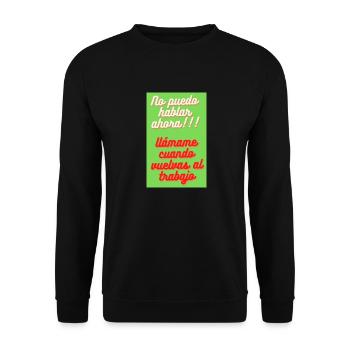 no puodo hablar ohorar!! - Sweat-shirt Unisexe - noir - Devant - Alina (178cm) & Michal (187cm)