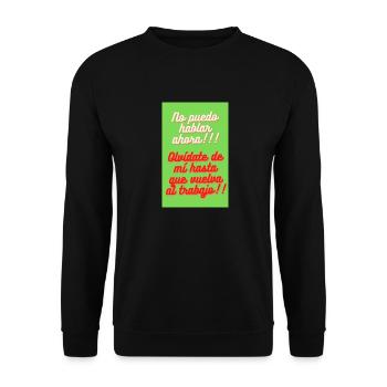 no puedo hablar ohora!! - Sweat-shirt Unisexe - noir - Devant - Alina (178cm) & Michal (187cm)