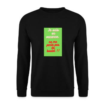 je suis en vacance!! - Sweat-shirt Unisexe - noir - Devant - Alina (178cm) & Michal (187cm)