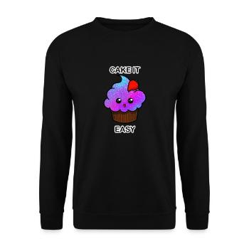CAKE IT EASY - Unisex Pullover - Schwarz - Vorne - Alina (178cm) & Michal (187cm)