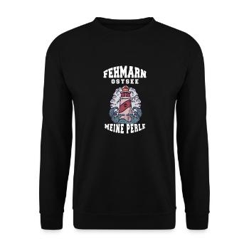 FEHMARN BALTIC SEA MY PEARL - Unisex Sweatshirt - black - Front - Alina (178cm) & Michal (187cm)