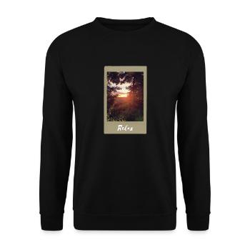 Just Relax - Unisex Pullover - Schwarz - Vorne - Alina (178cm) & Michal (187cm)