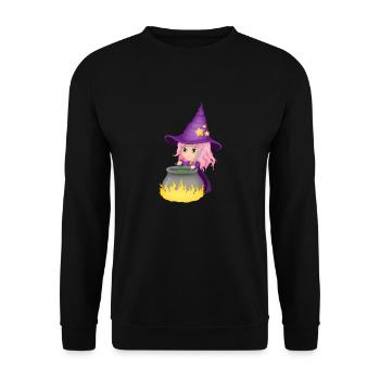Witch - Unisex Sweatshirt - black - Front - Alina (178cm) & Michal (187cm)