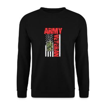 Military Soldier Veteran's Day - Thank You Army - Unisex Sweatshirt - black - Front - Alina (178cm) & Michal (187cm)