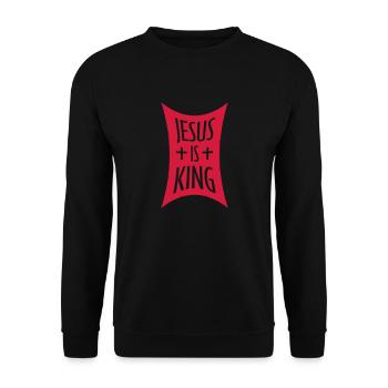 jesus is king quote - Unisex Sweatshirt - black - Front - Alina (178cm) & Michal (187cm)
