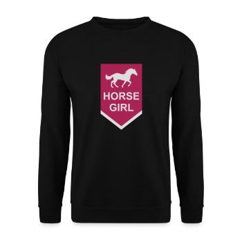 Citation de fille de cheval disant - Sweat-shirt Unisexe - noir - Devant - Alina (178cm) & Michal (187cm)