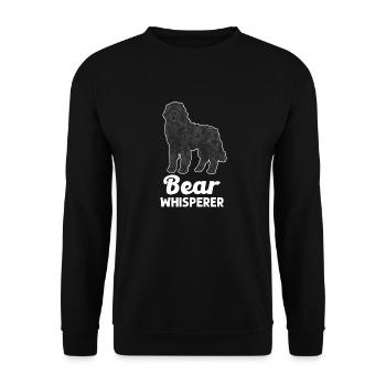 Terre-Neuve Chien de Terre-Neuve - Sweat-shirt Unisexe - noir - Devant - Alina (178cm) & Michal (187cm)