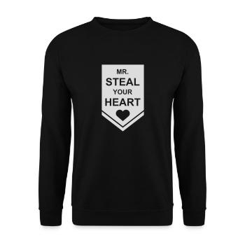 Monsieur vole votre cœur - Sweat-shirt Unisexe - noir - Devant - Alina (178cm) & Michal (187cm)