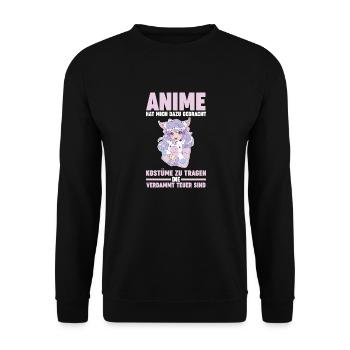 Cosplay Anime - Unisex Pullover - Schwarz - Vorne - Alina (178cm) & Michal (187cm)