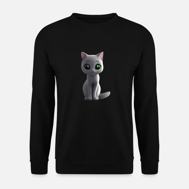 graue katze frei - Unisex Pullover - Schwarz