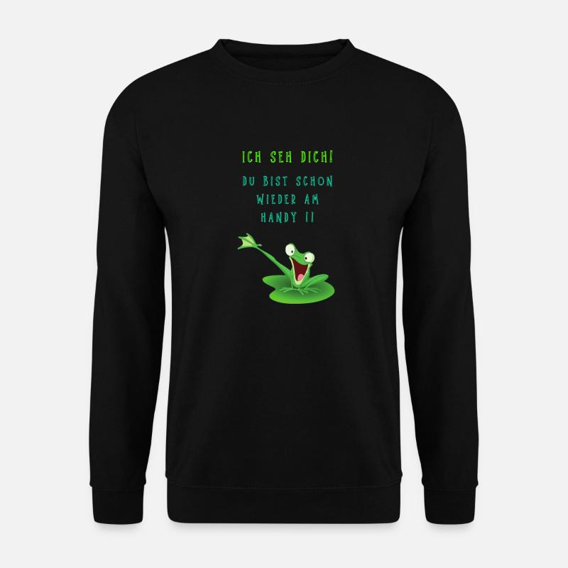 Lustiger Frosch - Unisex Pullover - Schwarz