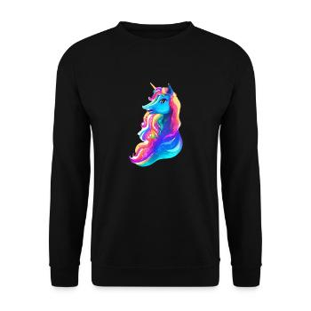 Unicorn Girl Unicorn Mythical Animal Unicorns - Unisex Sweatshirt - black - Front - Alina (178cm) & Michal (187cm)