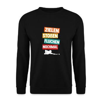 Snooker Billardtisch Billiard Billard - Unisex Pullover - Schwarz - Vorne - Alina (178cm) & Michal (187cm)