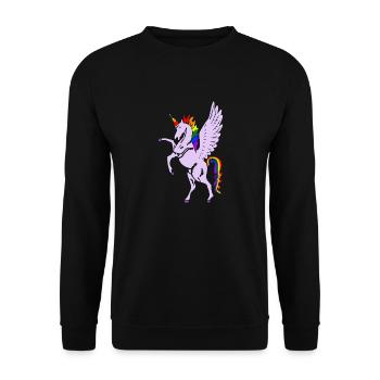 Unicorn - Unisex Sweatshirt - black - Front - Alina (178cm) & Michal (187cm)